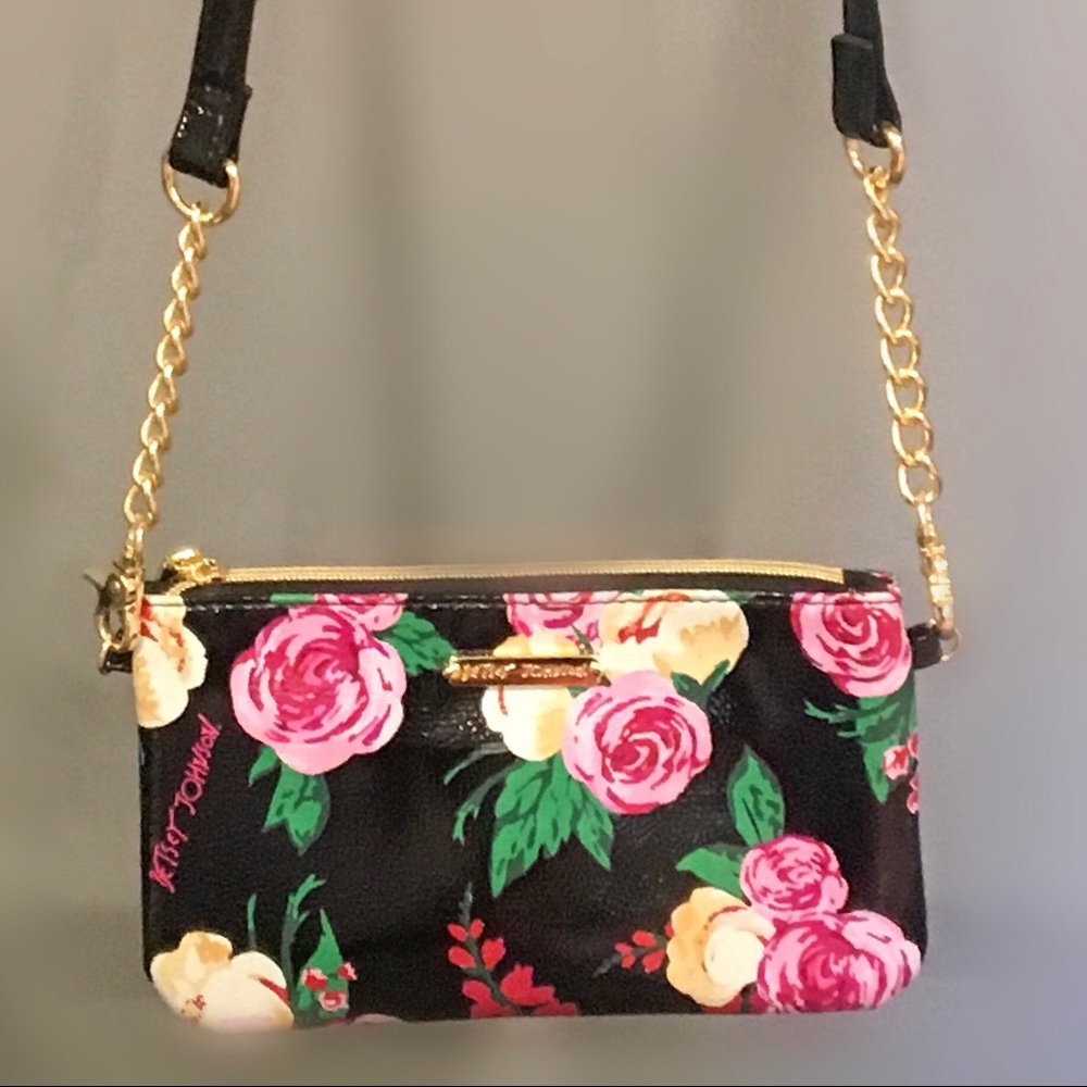 BETSEY JOHNSON floral crossbody with phone charger